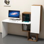 Hanah Home Açelya Mesa de Estudio Nogal y Blanco